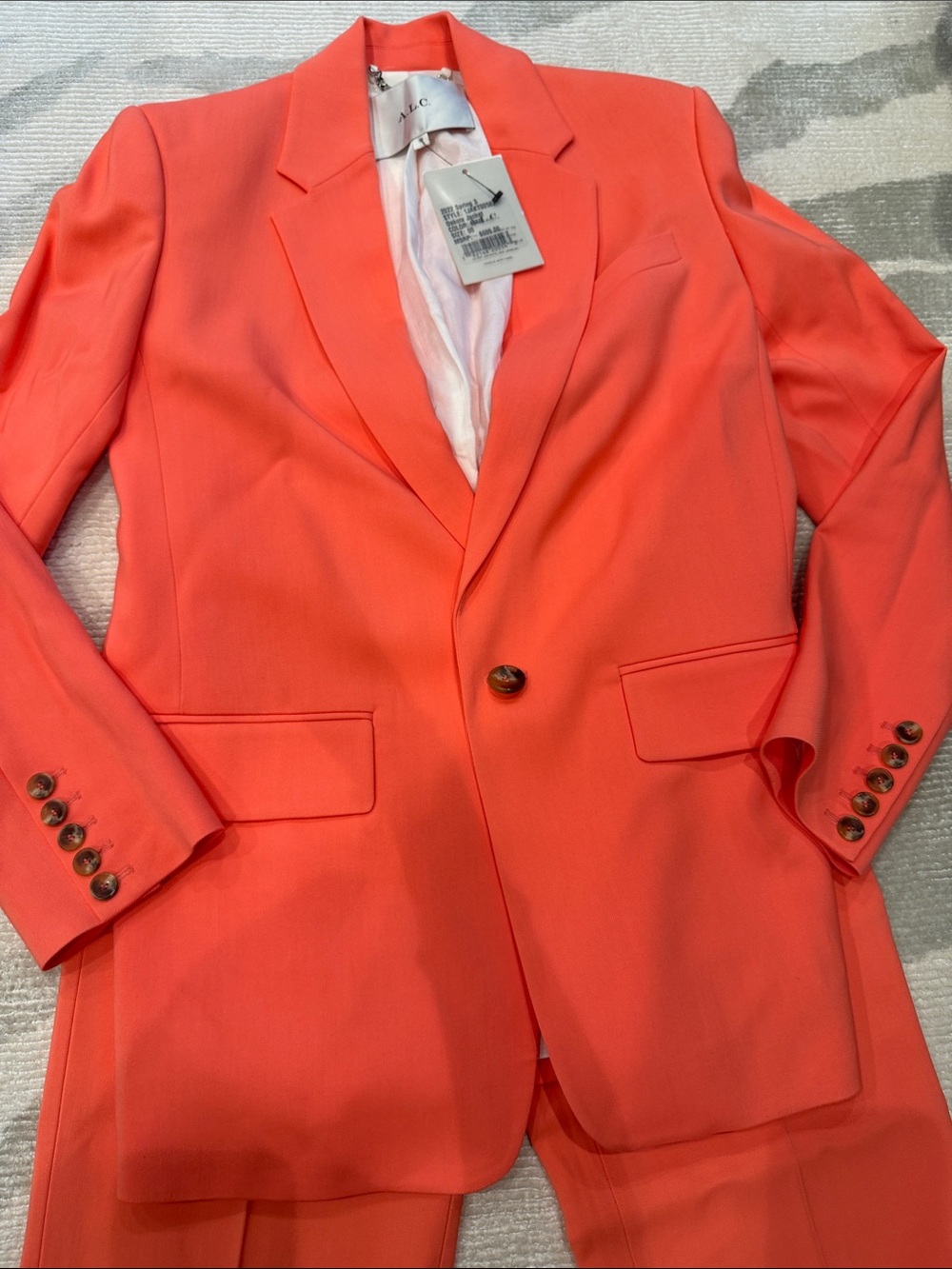 A.L.C. Coral Single-Button Women's Suit Jacket & Trousers - Picture 2 of 10